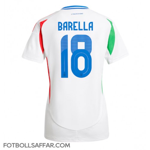 Italien Nicolo Barella #18 Bortatröja Dam EM 2024 Kortärmad